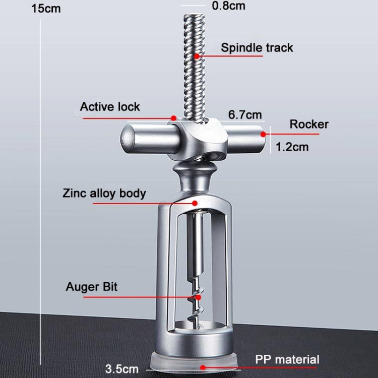 ที่เปิดขวดไวน์โลหะผสมสังกะสีครัว, Wine Opener