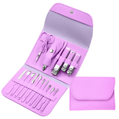 ชุดเครื่องมือทำเล็บกรรไกรตัดเล็บ Dead Skin Scissors Manicure Tool, 12 In 1 Matcha Green, 12 In 1 Coffee, 12 In 1 Black, 12 In 1 Pink, 16 In 1 Green, 16 In 1 Matcha Green, 16 In 1 Pink, 16 In 1 Coffee, 16 In 1 Blue, 16 In 1 Purple