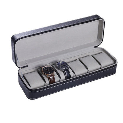 กล่องใส่นาฬิกา 6 บิตซิปกล่องใส่นาฬิกา PU Zipper Bag Watch Box, 6 Bit