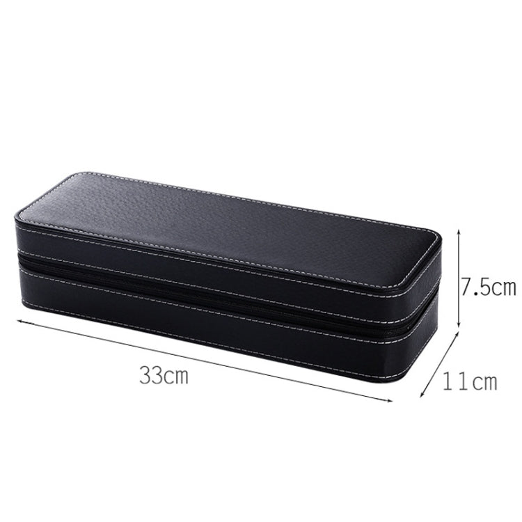 กล่องใส่นาฬิกา 6 บิตซิปกล่องใส่นาฬิกา PU Zipper Bag Watch Box, 6 Bit