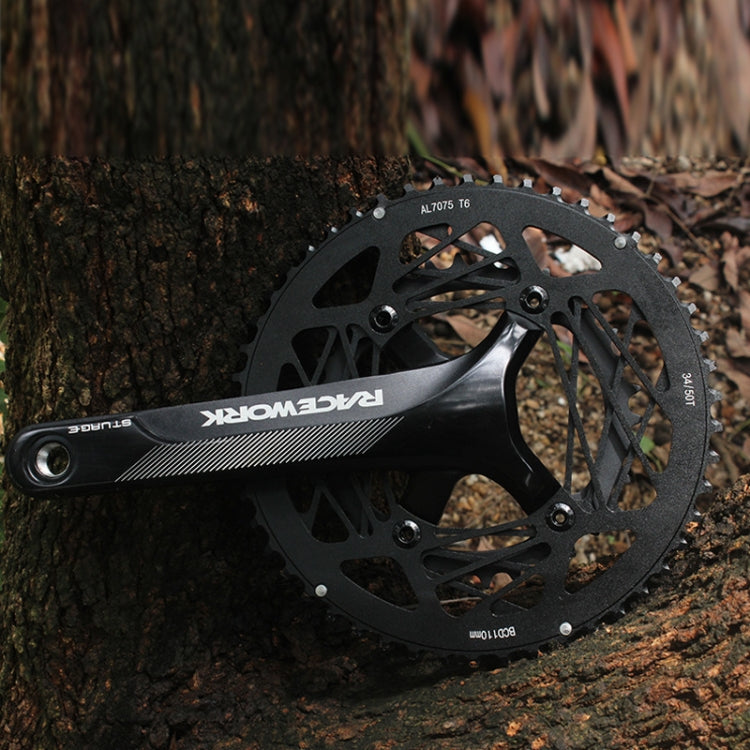 RACEWORK RKRFA จักรยานเสือหมอบอะลูมิเนียมอัลลอย 22 สปีด Crankset, Spec:, 50-34T without BB, 53-39T without BB, 50-34T with BB, 53-39T with BB