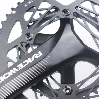 RACEWORK RKRFA จักรยานเสือหมอบอะลูมิเนียมอัลลอย 22 สปีด Crankset, Spec:, 50-34T without BB, 53-39T without BB, 50-34T with BB, 53-39T with BB