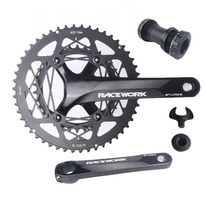 RACEWORK RKRFA จักรยานเสือหมอบอะลูมิเนียมอัลลอย 22 สปีด Crankset, Spec:, 50-34T without BB, 53-39T without BB, 50-34T with BB, 53-39T with BB