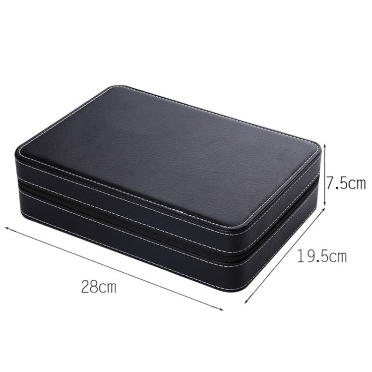 10 บิตซิปกล่องเก็บนาฬิกากล่องแสดงกระเป๋า PU กระเป๋าใส่นาฬิกาซิป, 10 Bit