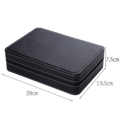 10 บิตซิปกล่องเก็บนาฬิกากล่องแสดงกระเป๋า PU กระเป๋าใส่นาฬิกาซิป, 10 Bit
