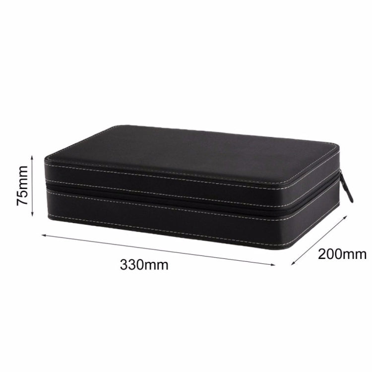 กล่องใส่นาฬิกา 12 บิตซิปกล่องเก็บของกล่องใส่นาฬิกา PU Zipper Bag, 12 Bit