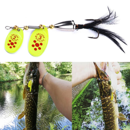 4 PCS HENGJIA SP304 6.5cm 13g Feather Hook เหยื่อล่อถนนเลื่อมหมุน, SP304 Orange Red, SP304 Black, SP304 Yellow