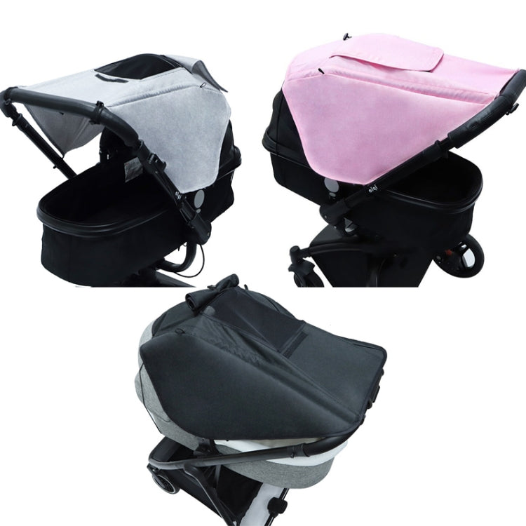 อุปกรณ์เสริมสำหรับรถเข็นเด็กทารก Universal ที่บังแดดพร้อมซันรูฟที่มองเห็นได้, Gray, Pink, สีดำ