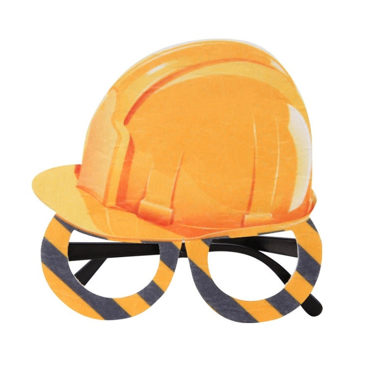 3 PCS เด็กปาร์ตี้วันเกิดตลกแว่นตา Photo Props, Logging Truck, Forklift, Tanker Truck, Small Crane, Bulldozer, Engineering Cap, Expel Soil Machine, Dump Truck, Excavator, Grinder, Screw Machine, Crane, Bus, Red Excavator, Orange Bulldozer, Yellow Excava...