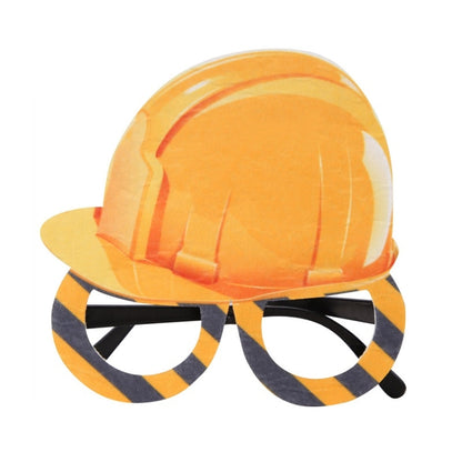 3 PCS เด็กปาร์ตี้วันเกิดตลกแว่นตา Photo Props, Logging Truck, Forklift, Tanker Truck, Small Crane, Bulldozer, Engineering Cap, Expel Soil Machine, Dump Truck, Excavator, Grinder, Screw Machine, Crane, Bus, Red Excavator, Orange Bulldozer, Yellow Excava...