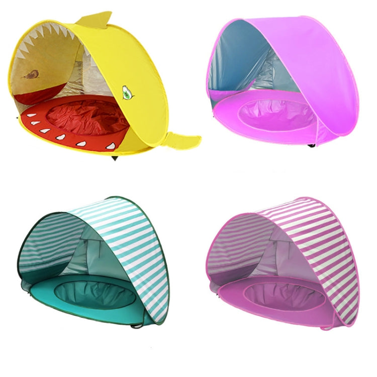 เต๊นท์ชายหาดเด็กพร้อมที่กำบังแดดพับเก็บได้แบบพกพา, Orange, Pink, Pink Stripe, Shark Gray, Shark Yellow, Whale Blue, Whale Pink