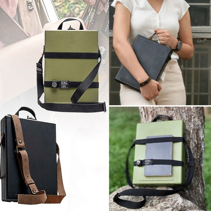 กระเป๋าเอกสารไม้วอลนัท Writer Messenger, Black, Green