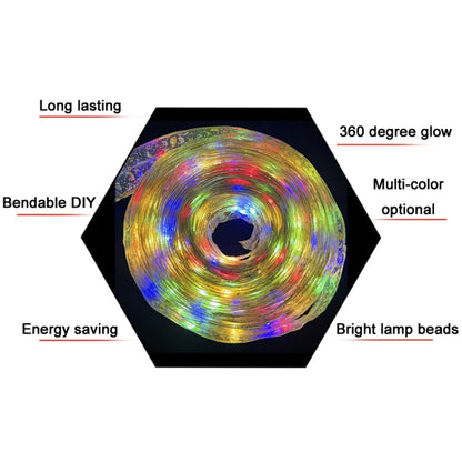 ไฟ LED คริสต์มาส Bronzing Double Ribbon String Lights, 1m, 2m, 4m, 5m, 10m, 20m