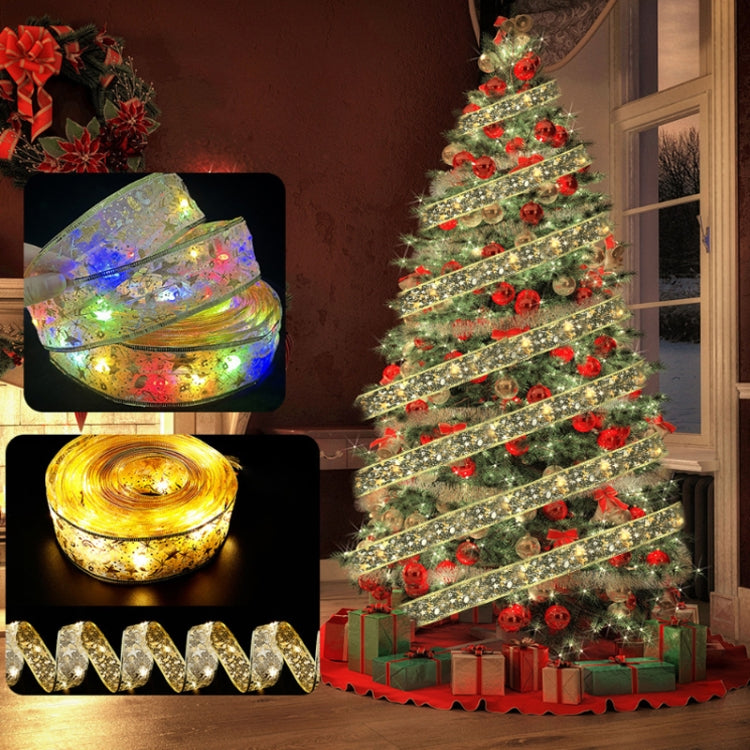 ไฟ LED คริสต์มาส Bronzing Double Ribbon String Lights, 1m, 2m, 4m, 5m, 10m, 20m