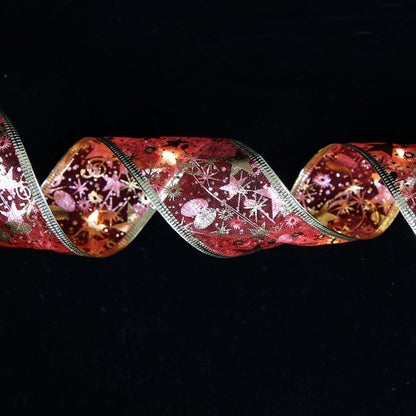 ไฟ LED คริสต์มาส Bronzing Double Ribbon String Lights, 1m, 2m, 4m, 5m, 10m, 20m