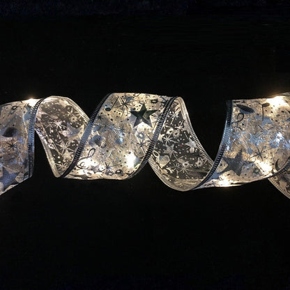 ไฟ LED คริสต์มาส Bronzing Double Ribbon String Lights, 1m, 2m, 4m, 5m, 10m, 20m