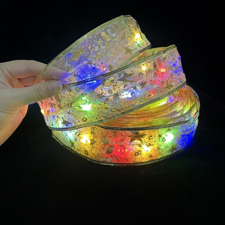 ไฟ LED คริสต์มาส Bronzing Double Ribbon String Lights, 1m, 2m, 4m, 5m, 10m, 20m