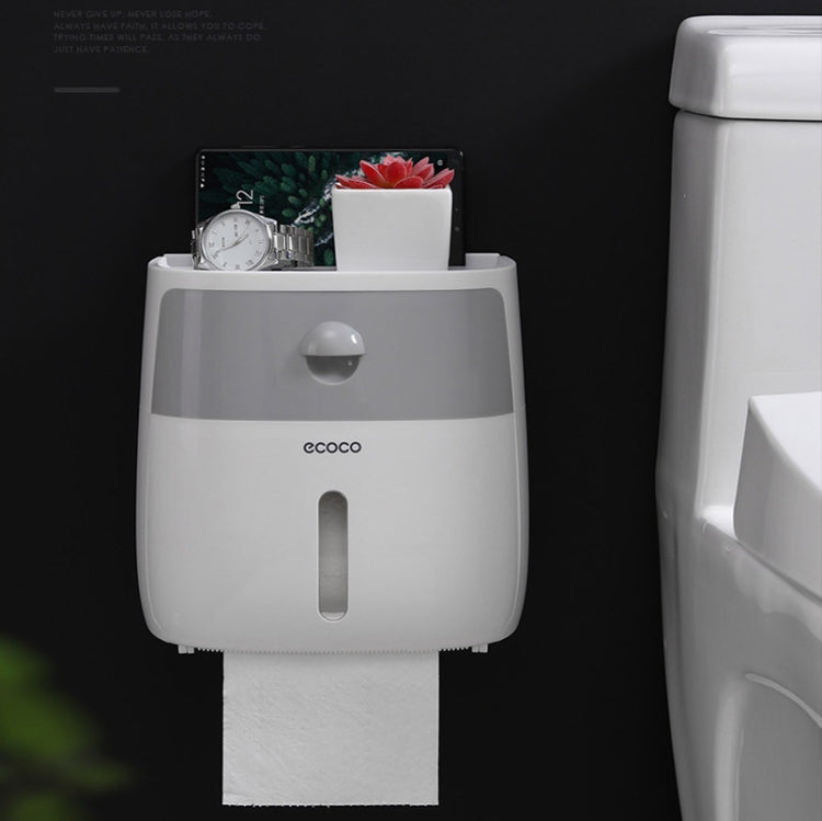 ECOCO E1804 ชั้นวางทิชชู่อเนกประสงค์ 2 ชั้นในห้องน้ำอเนกประสงค์, White+Gray, White+Black, Pink+Pink, Blue+Blue