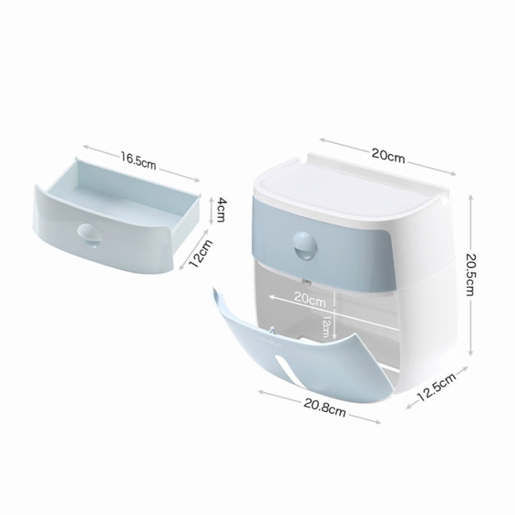 ECOCO E1804 ชั้นวางทิชชู่อเนกประสงค์ 2 ชั้นในห้องน้ำอเนกประสงค์, White+Gray, White+Black, Pink+Pink, Blue+Blue