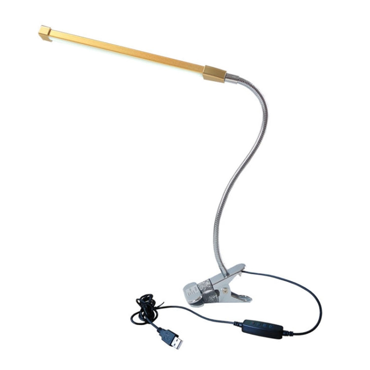USB Clip Lamp Student Eye Protection ไฟ LED หรี่แสงได้, สีม่วง, สีทอง, สีดำ, สีเงิน