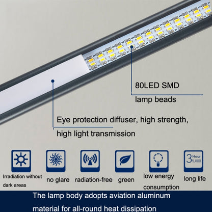 USB Clip Lamp Student Eye Protection ไฟ LED หรี่แสงได้, สีม่วง, สีทอง, สีดำ, สีเงิน
