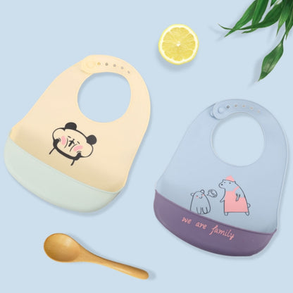 เบบี้ออยล์สเปรย์กันน้ำซิลิโคน Bib ผ้าเช็ดน้ำลายแบบบางพิเศษ, รูปแบบ:, Rabbit BATT2, Lion Dot 2, Rabbit Glasses 2, Good Bear 2, Dinosaur World, Big&Small Dinosaur