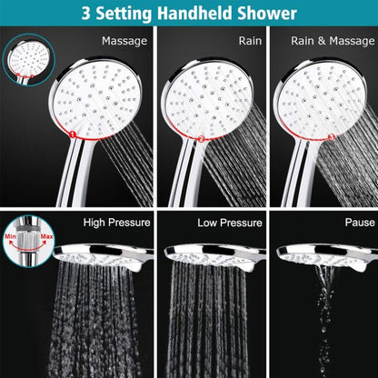 ชุดฝักบัวคู่แบบใช้มือถือแบบสเปรย์ประหยัดน้ำแรงดันสูง, Dual Shower Set