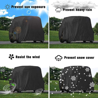 210D Oxford ผ้าผ้าคลุมรถกอล์ฟผ้าคลุมรถสกู๊ตเตอร์ Kart Dust Cover, 242 x 122 x 168 cm, 275 x 122 x 168 cm, 285 x 122 x 168cm
