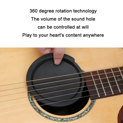 ซิลิโคนกีตาร์อะคูสติกพื้นบ้าน Sound Hole Cover Guitar Anti-whistle Mute, For 38/39 inches, For 41/42 inches