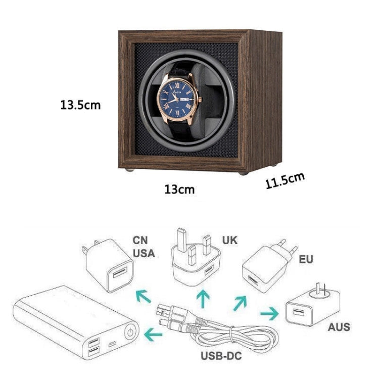 นาฬิกาเชคเกอร์นาฬิกาจักรกลอัตโนมัติ USB หมุนสถานที่กล่องเก็บของ, 1 Watch Black, 1 Watch Red, 2 Watches Black, 2 Watches Red, 4 Watches Black, 4 Watches Red