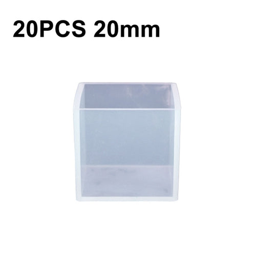 Crystal Drop Glue Square Silica Gel Mold DIY Handmade Jewelry Decoration Model, 20 PCS 20mm, 20 PCS 25mm, 10 PCS 35mm, 4 PCS 40mm, 4 PCS 50mm, 4 PCS 65mm
