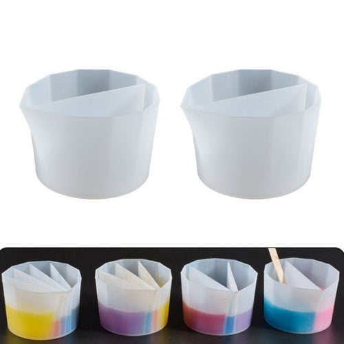 2 ชิ้น DIY คริสตัลอีพ็อกซี่ถ้วยแยกสีซิลิโคนถ้วยโทนเนอร์สไตล์:, 2 PCS 2 Grid, 2 PCS 3 Grid, 2 PCS 4 Grid, 2 PCS 5 Grid