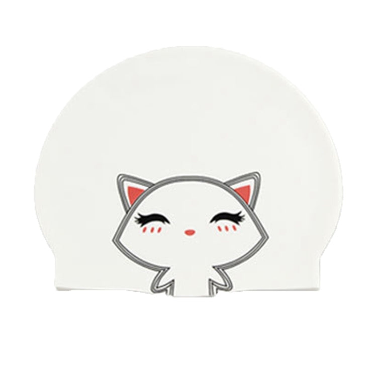 Hy08 หมวกว่ายน้ำซิลิโคนพิมพ์ลายการ์ตูนน่ารัก Spec:, Black Swan, Little Squirrel, Princess Cat, Cavaliers cat, White Pig, Pink Pig