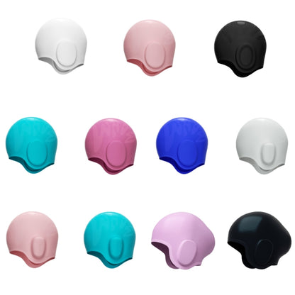 WAVE หมวกว่ายน้ำซิลิโคนป้องกันหูสีทึบกันน้ำ, White, Pink, Black, Pink Blue, Rose Red, Colorful Blue, Childrens White, Childrens Pink, Childrens Pink Blue, Long Hair Pink Purple
