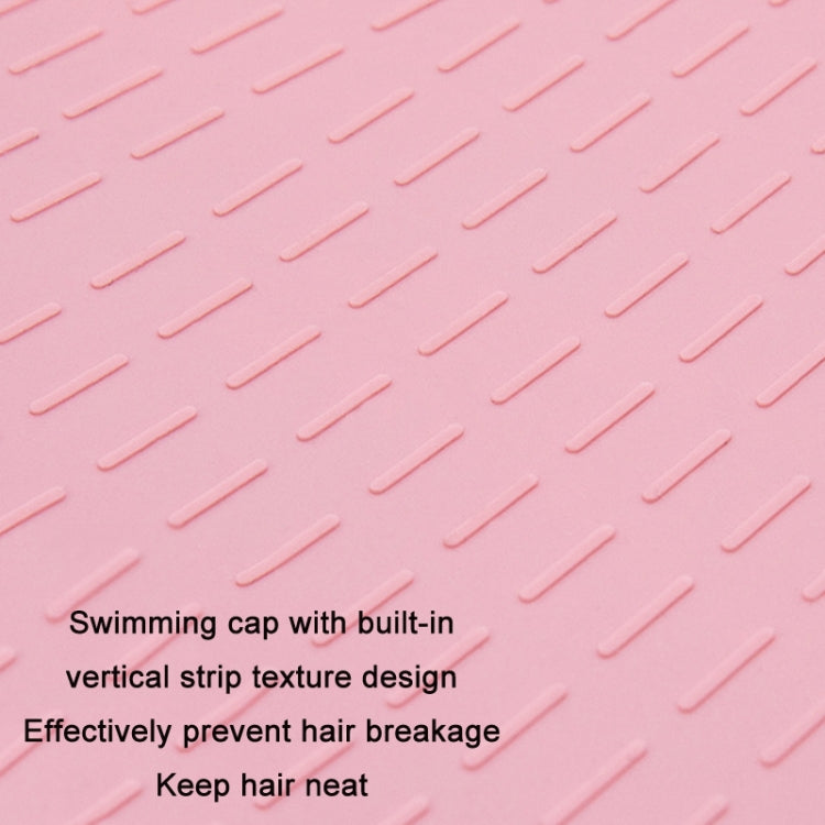 WAVE หมวกว่ายน้ำซิลิโคนป้องกันหูสีทึบกันน้ำ, White, Pink, Black, Pink Blue, Rose Red, Colorful Blue, Childrens White, Childrens Pink, Childrens Pink Blue, Long Hair Pink Purple