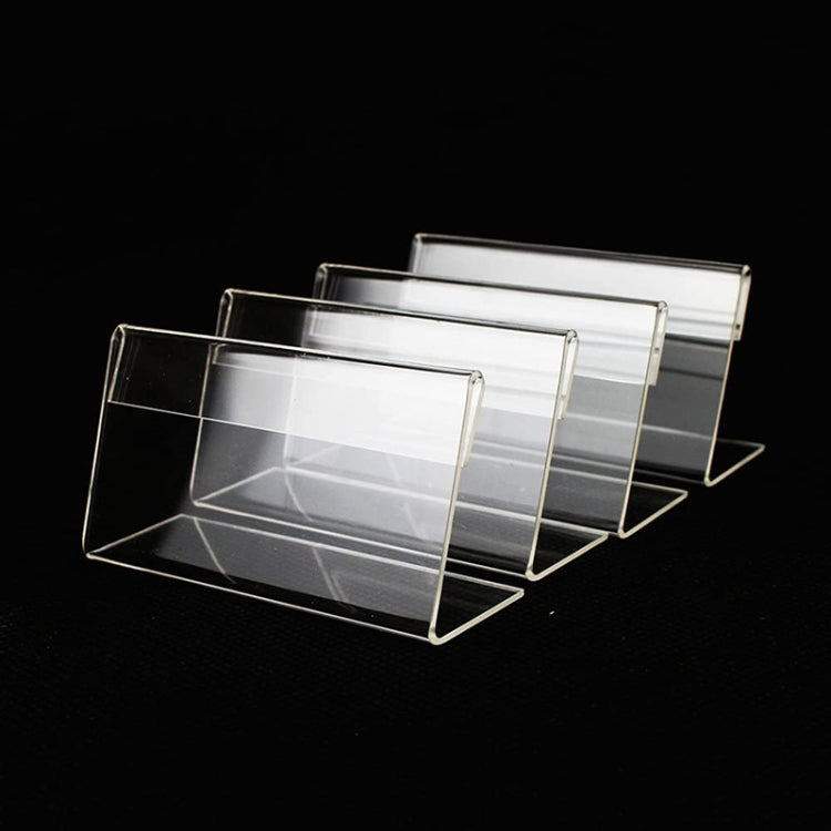 ป้ายอะคริลิกใสขนาดเล็ก 10 ชิ้น แสดงผล แท่นวางป้าย, Label Holder