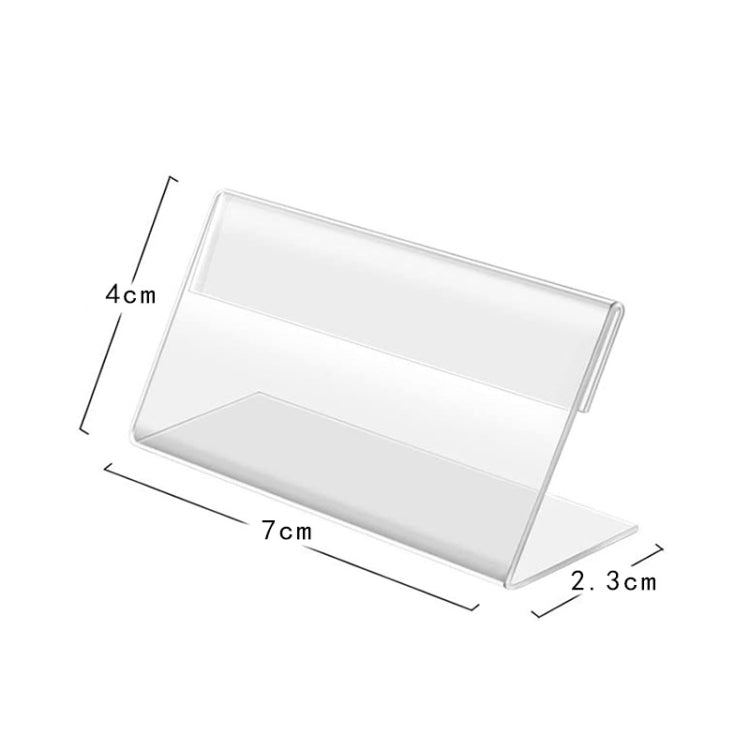 ป้ายอะคริลิกใสขนาดเล็ก 10 ชิ้น แสดงผล แท่นวางป้าย, Label Holder