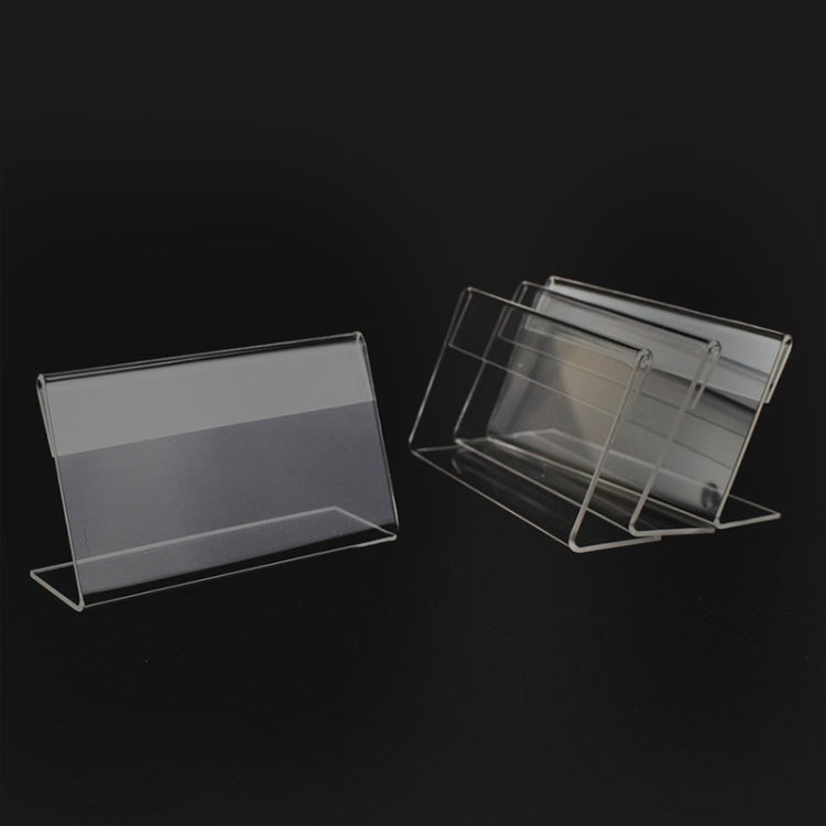 ป้ายอะคริลิกใสขนาดเล็ก 10 ชิ้น แสดงผล แท่นวางป้าย, Label Holder
