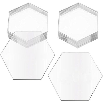 10 PCS Clear Hexagon Acrylic Seat Card Guest Business Card Logo Decoration DIY Board, DIY Board
