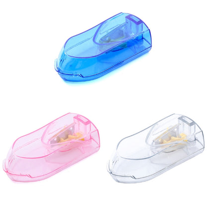 10 PCS Pills Divider กล่องใส่ยาแบบพกพามัลติฟังก์ชั่น, สีน้ำเงิน, สีชมพู, โปร่งใส
