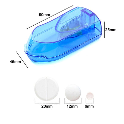 10 PCS Pills Divider กล่องใส่ยาแบบพกพามัลติฟังก์ชั่น, สีน้ำเงิน, สีชมพู, โปร่งใส