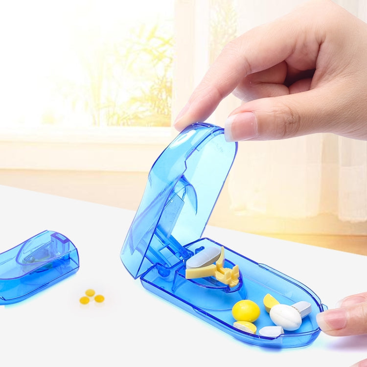 10 PCS Pills Divider กล่องใส่ยาแบบพกพามัลติฟังก์ชั่น, สีน้ำเงิน, สีชมพู, โปร่งใส
