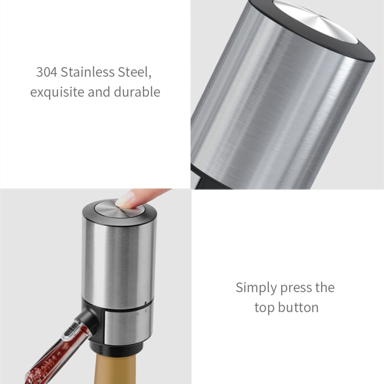 เครื่องจ่ายขวดเหล้าไวน์แดงไฟฟ้าสไตล์:, Red ABS, Stainless Steel, Stainless Steel With Base