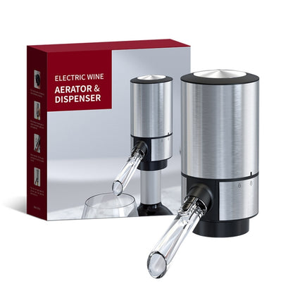 เครื่องจ่ายขวดเหล้าไวน์แดงไฟฟ้าสไตล์:, Red ABS, Stainless Steel, Stainless Steel With Base