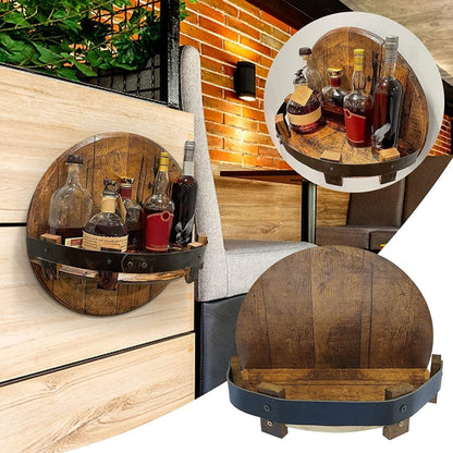 ชั้นเก็บไวน์ไม้ติดผนัง, Wall-mounted Wine Rack
