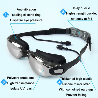 HAIZID HD Anti-fog แว่นตาว่ายน้ำสายตาสั้นกันน้ำ, Optical Black, Optical Blue, Optical Pink, Optical Gray, Plating Black, Plating Blue, Plating Pink, Myopia 150 Degrees, Myopia 200 Degrees, Myopia 250 Degrees, Myopia 300 Degrees, Myopia 350 Degrees     ...