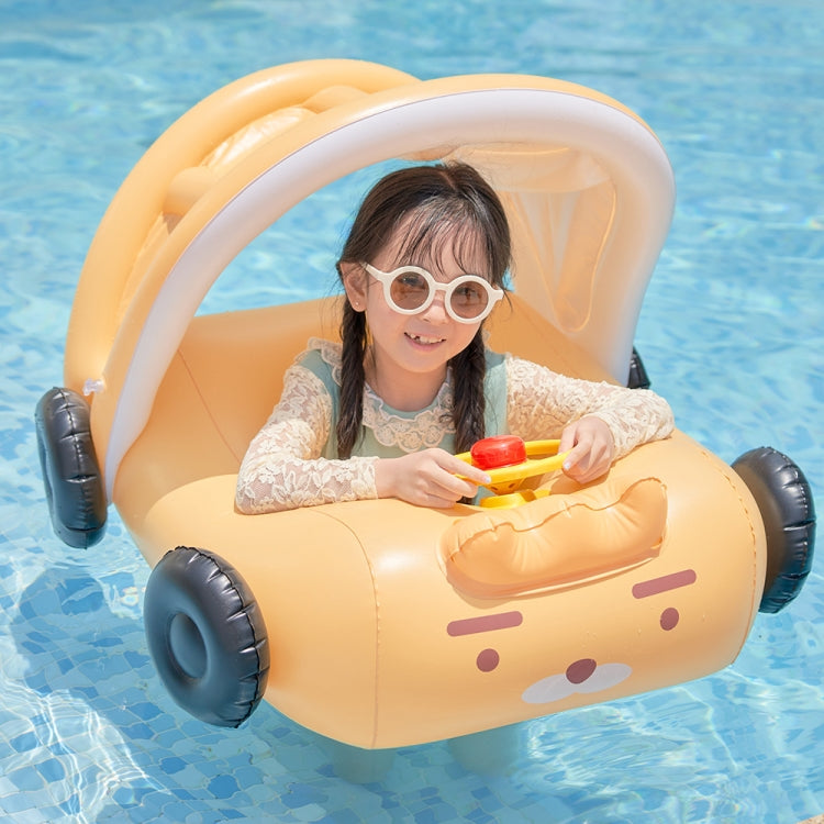 ม่านบังแดดแบบถอดได้รูปรถพองสระว่ายน้ำลอยห่วงยางที่นั่งเด็กลอย, Swimming Ring With Awning(Pink), Swimming Ring With Awning(Yellow)