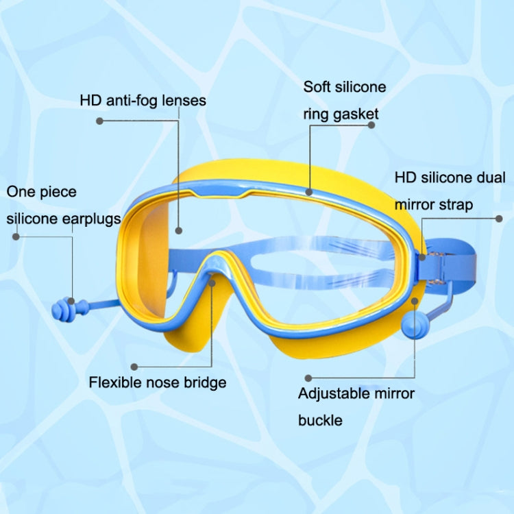 แว่นตาว่ายน้ำเด็กแบบใสกรอบใหญ่กันน้ำและกันฝ้า HD, HD Transparent Swimming Goggles(White), HD Transparent Swimming Goggles(Pink), HD Transparent Swimming Goggles(Blue Yellow), HD Transparent Swimming Goggles(Blue White)                                  ...