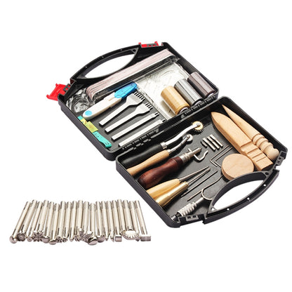 ชุดเครื่องมือ DIY เครื่องหนังแฮนด์เมด ชุดเครื่องมือเย็บผ้า, 29 In 1, 48 In 1