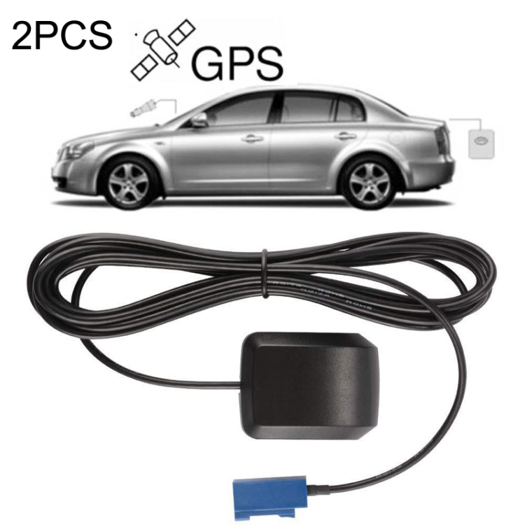 2PCS รถ DVD นำทาง GPS ดาวเทียมเสาอากาศเครื่องขยายสัญญาณ SMA/FAKRA-C อินเทอร์เฟซ, Plastic Base